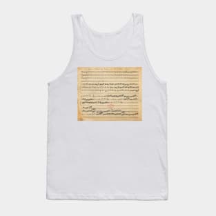 Pachelbel's Canon Original Manuscript Tank Top